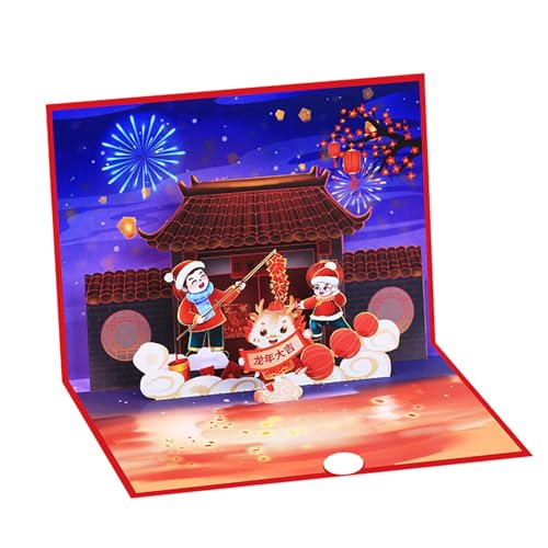 Ruiogoe 3D Dragon Jahr Grußkarte Popup Blessing Card Spring Festival Chinesische Neujahrskarte Für Feiertagsfeierlichkeiten Ruiogoe 3D Dragon Jahr Grußkarte Popup Blessing Card Spring Festival Chinesische Neujahrskarte Für Feiertagsfeierlichkeiten von Ruiogoe