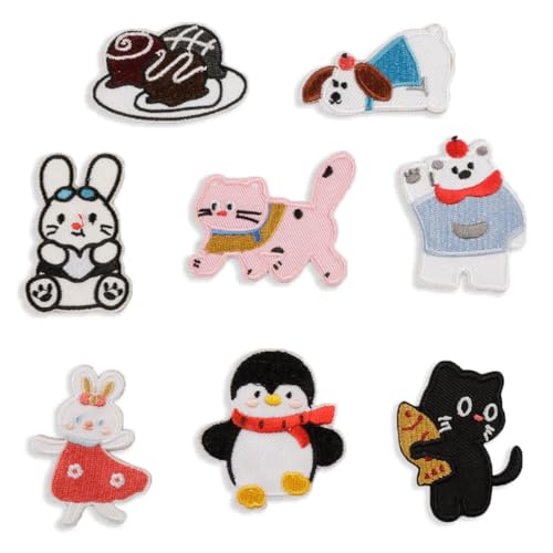 Ruiogoe 8 PCs Cartoon Katzen Stickflecken Tiereisen Auf Flecken Gestickte Flecken Reparaturflecken Hunde Nähflecken Ruiogoe 8 PCs Cartoon Katzen Stickflecken Tiereisen Auf Flecken Gestickte Flecken Reparaturflecken Hunde Nähflecken von Ruiogoe