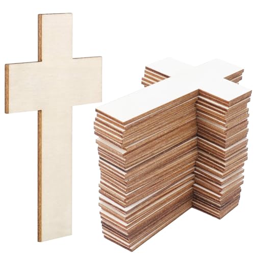 40 Stück Holzkreuz Deko, 11x7 cm Handgemachtes Holzkreuz, Natürliche Holz Kreuz, Naturholzscheiben zum Basteln, Kreuz zum Bemalen,Kreuzförmige Holzplatten für DIY Handwerk, Anhänger, Heimdekoration 40 Stück Holzkreuz Deko, 11x7 cm Handgemachtes Holzkreuz, Natürliche Holz Kreuz, Naturholzscheiben zum Basteln, Kreuz zum Bemalen,Kreuzförmige Holzplatten für DIY Handwerk, Anhänger, Heimdekoration von Ruioomeep