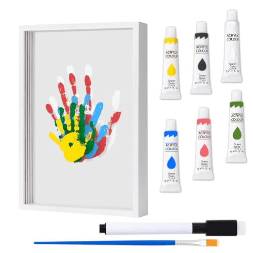 Familien Handabdruck & Fußabdruck Baby Set, DIY Gipsabdruck Hand und Fuß mit Holzrahmen, Ungiftige Fingerfarben, Kreatives Abdruckset Baby, Newborn Baby Set, Geschenk für Eltern & Großeltern Familien Handabdruck & Fußabdruck Baby Set, DIY Gipsabdruck Hand und Fuß mit Holzrahmen, Ungiftige Fingerfarben, Kreatives Abdruckset Baby, Newborn Baby Set, Geschenk für Eltern & Großeltern von Ruioomeep
