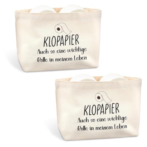 Toilettenpapier Aufbewahrung, Klopapier Aufbewahrungsbeutel, Behälter Aufbewahrungsbox aus Polyester-Baumwoll-Canvas, Platzsparende für oder Toilette, Stehend Box WC-Papier Organizer, Weiß von Ruioomeep
