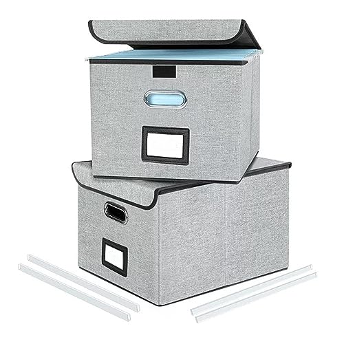 Ruiqas Faltbare Aktenordner-Box mit Deckel Tragbare Büro-Dokumenten-Boxen Zum Aufhängen Von Akten mit Rutsche 2 Stück Ruiqas Faltbare Aktenordner-Box mit Deckel Tragbare Büro-Dokumenten-Boxen Zum Aufhängen Von Akten mit Rutsche 2 Stück von Ruiqas