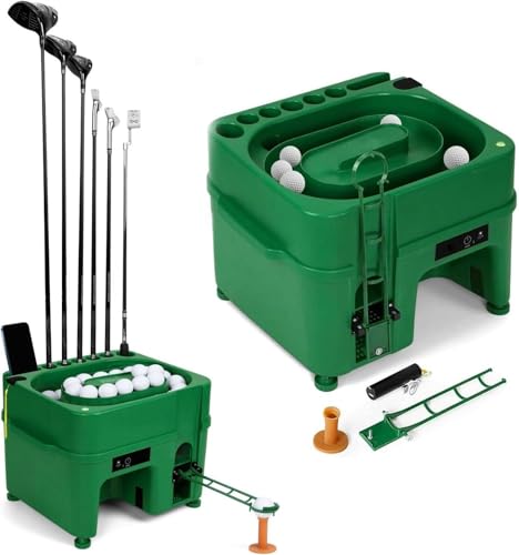 Automatische Golf-Tee-Maschine, elektrische Induktions-Golfball-Tee-Up-Maschine mit 6-Loch-Schlägerhalter, Golfball-Tee-Gerät für Verschiedene Orte, für Driving Range und Training Automatische Golf-Tee-Maschine, elektrische Induktions-Golfball-Tee-Up-Maschine mit 6-Loch-Schlägerhalter, Golfball-Tee-Gerät für Verschiedene Orte, für Driving Range und Training von Ruiseawing