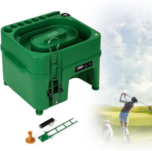 Automatischer Golfballspender, höhenverstellbar, fasst 40 Golfbälle, Golfball-Tee-Up-Maschine mit Schläger-Organizer, 5000 mAh, 40 Golfbälle-Driver mit höhenverstellbarer Leistung, für Training im I Automatischer Golfballspender, höhenverstellbar, fasst 40 Golfbälle, Golfball-Tee-Up-Maschine mit Schläger-Organizer, 5000 mAh, 40 Golfbälle-Driver mit höhenverstellbarer Leistung, für Training im I von Ruiseawing