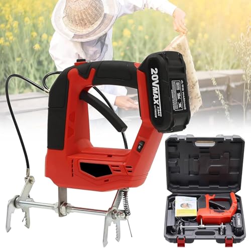 Elektrischer Bienenschüttler zum Bienenentfernen, kabellose Bienenstock-Rahmenschüttelmaschine mit 1/2 Batterien, wiederaufladbarer handgehaltener Bienenentferner, 4-Gang-Geschwindigkeit einstellbar Elektrischer Bienenschüttler zum Bienenentfernen, kabellose Bienenstock-Rahmenschüttelmaschine mit 1/2 Batterien, wiederaufladbarer handgehaltener Bienenentferner, 4-Gang-Geschwindigkeit einstellbar von Ruiseawing