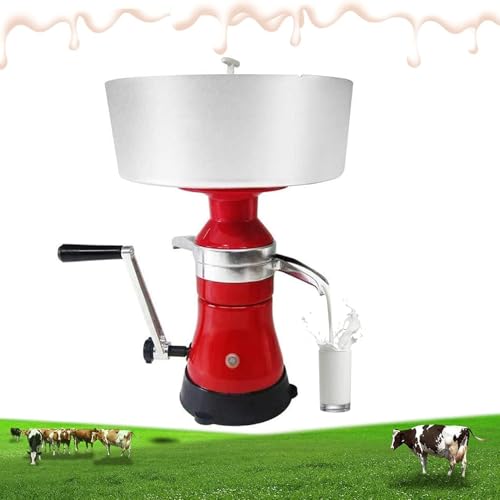 Milchseparator, 80 l/h (13,2 Gallonen/h) Milchabschäumer aus Aluminiumlegierung, 11.000 U/min elektrischer Milchseparator, einstellbare Konsistenz für Ziegen mit 12 l (3,2 Gallonen) Schüssel von Ruiseawing