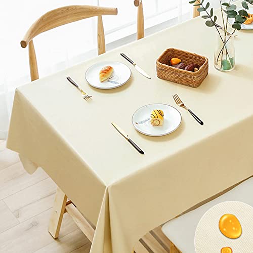 Ruiseawing Abwischbare, große, rechteckige Vinyl-Tischdecke, modern, hellgelb, PVC-Abdeckung, 140 x 200 cm, für Zuhause, Partys im Freien, wasserdicht und leicht zu reinigen Ruiseawing Abwischbare, große, rechteckige Vinyl-Tischdecke, modern, hellgelb, PVC-Abdeckung, 140 x 200 cm, für Zuhause, Partys im Freien, wasserdicht und leicht zu reinigen von Ruiseawing