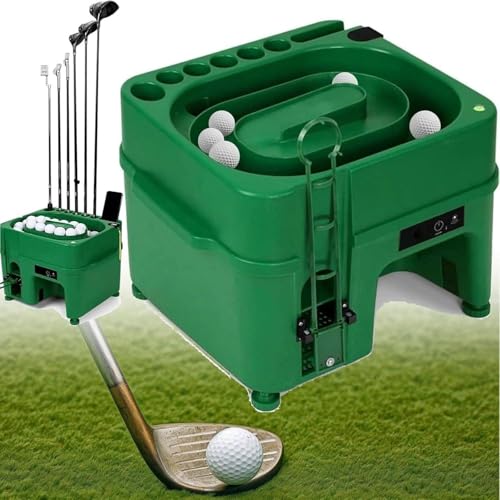 Ruiseawing Automatische Golfball-Pitching-Maschine, automatischer Golfball-Spender, elektrische Golfball-Tee-Up-Maschine mit 6-Loch-Schlägerhalter, Golfball-Driver mit 40 Bällen gleichzeitig Ruiseawing Automatische Golfball-Pitching-Maschine, automatischer Golfball-Spender, elektrische Golfball-Tee-Up-Maschine mit 6-Loch-Schlägerhalter, Golfball-Driver mit 40 Bällen gleichzeitig von Ruiseawing