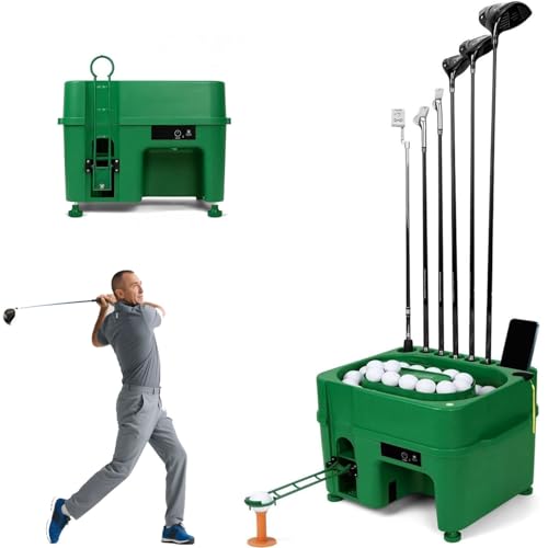Ruiseawing Automatischer Golfballspender, Automatische Golf-Tee-Maschine, Elektrische Golfball-Tee-Up-Maschine mit 6-Loch-Schlägerhalter, Dual-Modus, höhenverstellbar, fasst 40 Golfbälle auf einmal Ruiseawing Automatischer Golfballspender, Automatische Golf-Tee-Maschine, Elektrische Golfball-Tee-Up-Maschine mit 6-Loch-Schlägerhalter, Dual-Modus, höhenverstellbar, fasst 40 Golfbälle auf einmal von Ruiseawing