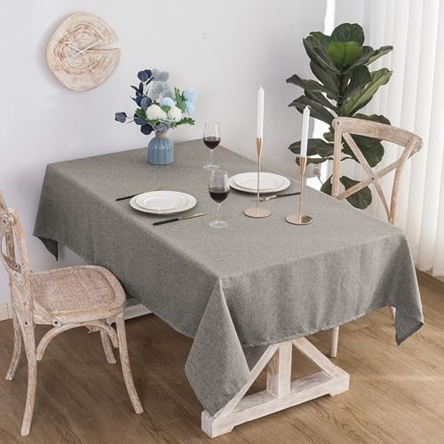 Ruiseawing Faltenfreie Tischdecke aus Baumwollleinen, 90 x 150 cm, waschbare Tischdecke für Küche, Esszimmer, Party, Buffet, elegante Heimdekoration, Hellgrau Ruiseawing Faltenfreie Tischdecke aus Baumwollleinen, 90 x 150 cm, waschbare Tischdecke für Küche, Esszimmer, Party, Buffet, elegante Heimdekoration, Hellgrau von Ruiseawing