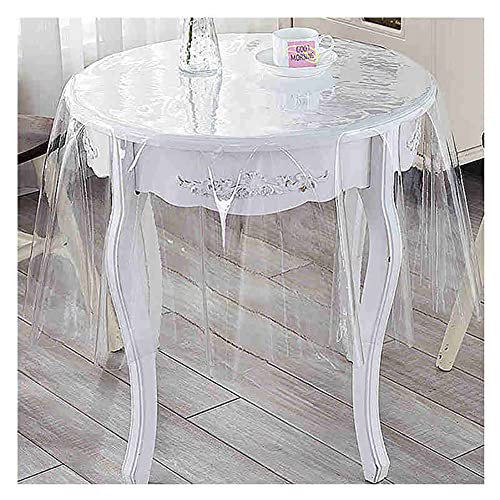 Ruiseawing Transparente runde PVC-Tischdecke, wasserdicht, abwischbar, Schutz für Buffets und Partys, 0,25 mm dick, 220 cm Durchmesser, langlebig, leicht zu reinigender Bezug Ruiseawing Transparente runde PVC-Tischdecke, wasserdicht, abwischbar, Schutz für Buffets und Partys, 0,25 mm dick, 220 cm Durchmesser, langlebig, leicht zu reinigender Bezug von Ruiseawing