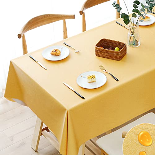 Ruiseawing Wasserdichte PVC-Tischdecke, gelbe Schutzfolie, strapazierfähige Tischmatte, 120 x 180 cm, ideal für Esszimmer und Außenbereich, leicht zu reinigen, stilvolle Heimdekoration Ruiseawing Wasserdichte PVC-Tischdecke, gelbe Schutzfolie, strapazierfähige Tischmatte, 120 x 180 cm, ideal für Esszimmer und Außenbereich, leicht zu reinigen, stilvolle Heimdekoration von Ruiseawing