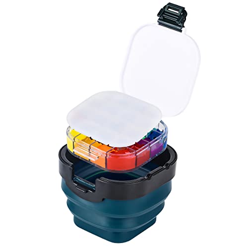 Farbe Saver Palette Box 16 Wells Portable Pain Palette Box mit Deckel für Aquarell, Acryl, Ölfarbe von Ruisenda