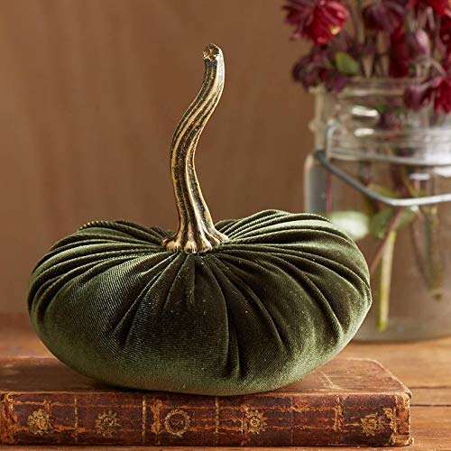 Ruiyete Deko Kürbis Samt Herbst, Dekoration Kürbis Herbstdeko Kürbis Tischdekoration Halloween Erntedankfest Dekoration, Handgemachte Super Weicher Gefüllter Kürbis für Thanksgiving (Green) von Ruiyete
