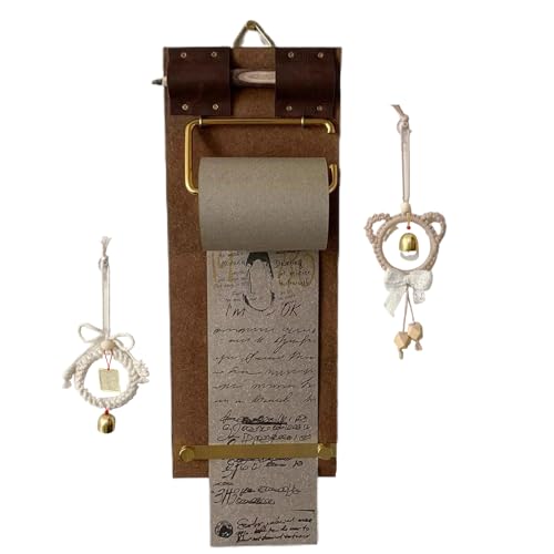 Vintage Notizblock Aufhängen Wandmontierter Notizblockhalter 32x12x3cm Wandmontierte Notizpapier Spenderrolle Wandmontierter Notizpapierspender Mit Der Füllrolle Für Zuhause Küche Büro Tagebuch von Rukjmqi