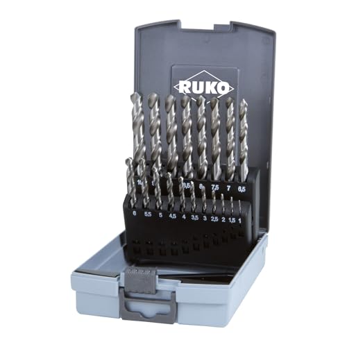 RUKO Spiralbohrer-Satz DIN 338 Typ VA HSSE-Co 8 in Kunststoffkassette 19 teilig - 281214ERO RUKO Spiralbohrer-Satz DIN 338 Typ VA HSSE-Co 8 in Kunststoffkassette 19 teilig - 281214ERO von RUKO