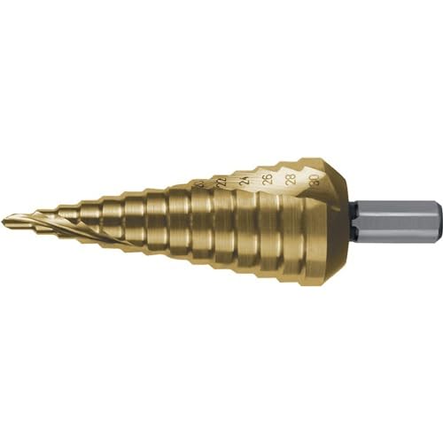 RUKO Stufenbohrer HSS-TiN spiralgenutet mit Kreuzanschliff Ø 4-30 mm - 101052T von RUKO