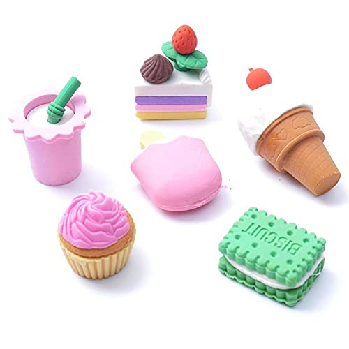 Ruluti 1 Pc-radiergummi Gummi Briefpapier Kuchen Geformt Kreative Nette Schule-zubehör Für Kinder Briefpapier Geschenk Zufall Stil von Ruluti