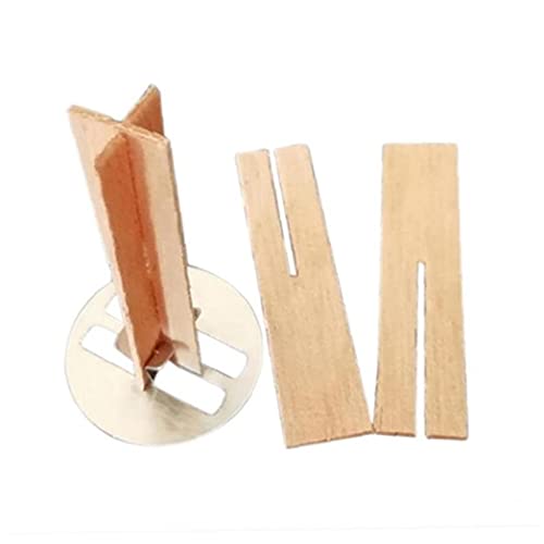 Ruluti 10pcs DIY Handgemachte Natürliche Holzkern Kerzendocht Erhalter Tab Candle Wick Kern Für Kerzenherstellung Versorgung Soy Parffin Wax von Ruluti