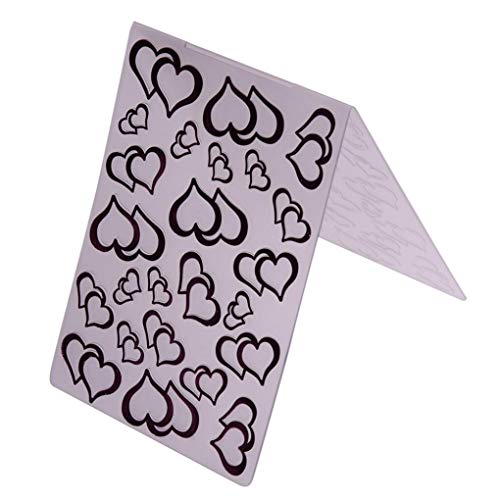 Ruluti 1pc Kunststoff Embossing Folder Stencil Form Für Scrapbooking Fotoalbum Dekorative Herz Embossingschablone Craft von Ruluti
