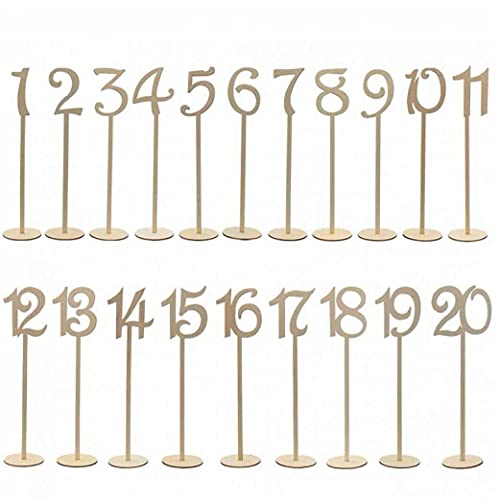 Ruluti 20 Stücke Tischnummern 1 Bis 20 Holz Hochzeit Tischnummern Für Party Home Decoration Rechnungsringe Ruluti 20 Stücke Tischnummern 1 Bis 20 Holz Hochzeit Tischnummern Für Party Home Decoration Rechnungsringe von Ruluti