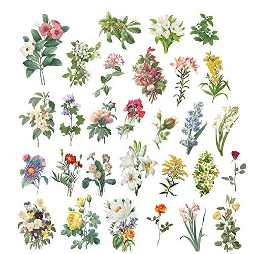 Ruluti 60 Stück/Set Vintage Blumen-Aufkleber Dekorative Aufkleber Scrapbooking DIY Tagebuch Album-Stock-Label-Geschenk Ruluti 60 Stück/Set Vintage Blumen-Aufkleber Dekorative Aufkleber Scrapbooking DIY Tagebuch Album-Stock-Label-Geschenk von Ruluti
