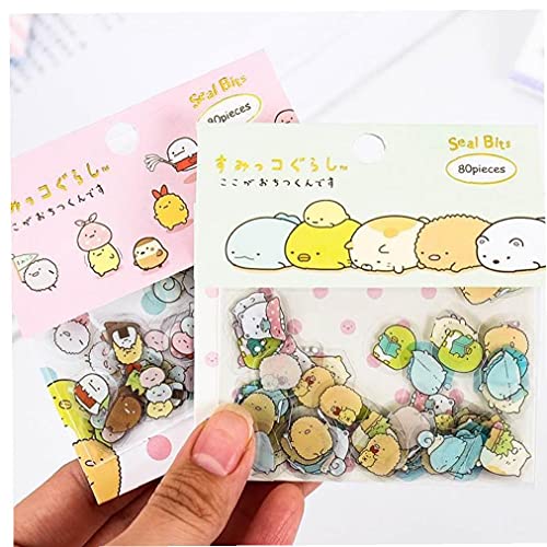 Ruluti Cartoon Kawaii Tier Transparent PVC-Aufkleber-Tagebuch-notizbuch DIY Dekorative Aufkleber Studenten-briefpapier von Ruluti