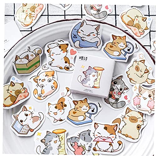 Katzen-aufkleber Für Mädchen Laptop Kawaii Dekor Für Bett-buch-bleistift-beutel Spiegeldeko Tagebuch Japanischen Sticker-kind-geschenk von Ruluti