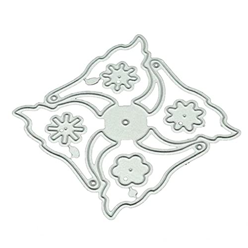 Ruluti Metall-Ausschnitt Sterben Schnitt 3D Windmühle Blume Spinner DIY Scrapbook-Karte Windrad Fan-Party Embossing Folder Stencils Vorlage von Ruluti