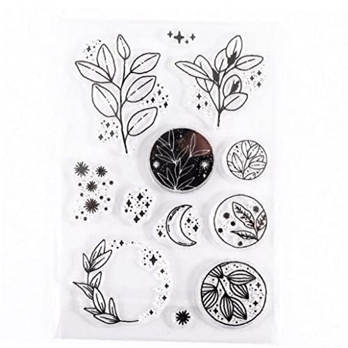 Vintage Butterfly Flower Plant Silicone Stamps Moon Star Clear Stamp Card for Diy Scrapbooking Photo Card Album Decor von Ruluti