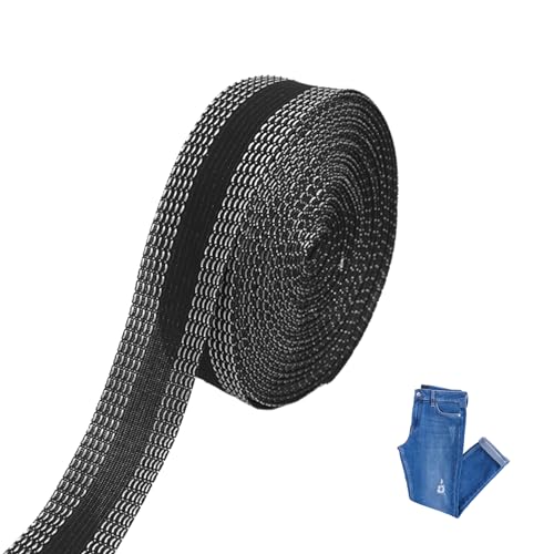 Rumgug Schwarzes Hosenband Selbstklebend, Saumband zum Aufbügeln Waschfest Einfaches Bügelband Praktisches Saumband zum Nähen und Kürzen ohne Nähmaschine Waschfest und Einfach Anwendbar (Set A) Rumgug Schwarzes Hosenband Selbstklebend, Saumband zum Aufbügeln Waschfest Einfaches Bügelband Praktisches Saumband zum Nähen und Kürzen ohne Nähmaschine Waschfest und Einfach Anwendbar (Set A) von Rumgug