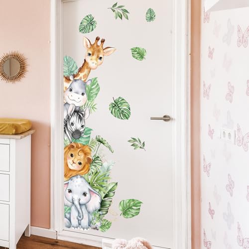 Wandtattoo Dschungel, Türaufkleber Waldtiere Safari Tiere Wandsticker Bär Wandaufkleber Waldtiere Selbstklebend Wandaufkleber Wanddeko für Kinderzimmer Babyzimmer Schlafzimmer Mädchen Jungen (002) Wandtattoo Dschungel, Türaufkleber Waldtiere Safari Tiere Wandsticker Bär Wandaufkleber Waldtiere Selbstklebend Wandaufkleber Wanddeko für Kinderzimmer Babyzimmer Schlafzimmer Mädchen Jungen (002) von Rumgug