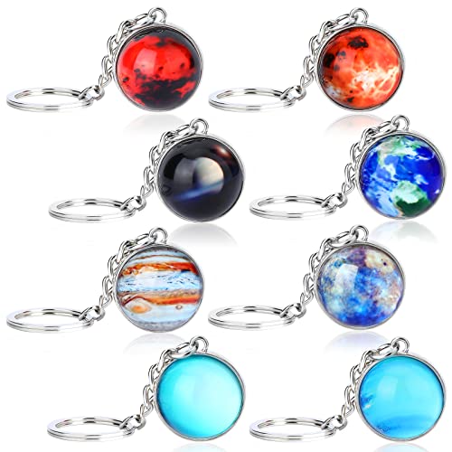 8 Stück Sonnensystem-Schlüsselanhänger, Weltraum-Partygeschenke, leuchtet im Dunkeln, Partyzubehör, Globus, Planeten, Geschenk, Galaxie, Schlüsselanhänger, Kunstbild von acht Planeten für Weihnachten, 8 Stück Sonnensystem-Schlüsselanhänger, Weltraum-Partygeschenke, leuchtet im Dunkeln, Partyzubehör, Globus, Planeten, Geschenk, Galaxie, Schlüsselanhänger, Kunstbild von acht Planeten für Weihnachten, von Rumia