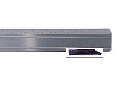 Rumold 323.129 Aluminium Präzisions-Zeichen und Schneidelineal mit Rostfreier Stahleinlage, 9mm Stärke, 100cm Länge von Rumold