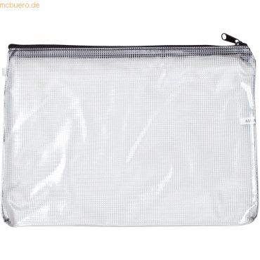 Rumold Mesh-bag A4 Netzgewebe Reißverschluss transparent/schwarz von Rumold