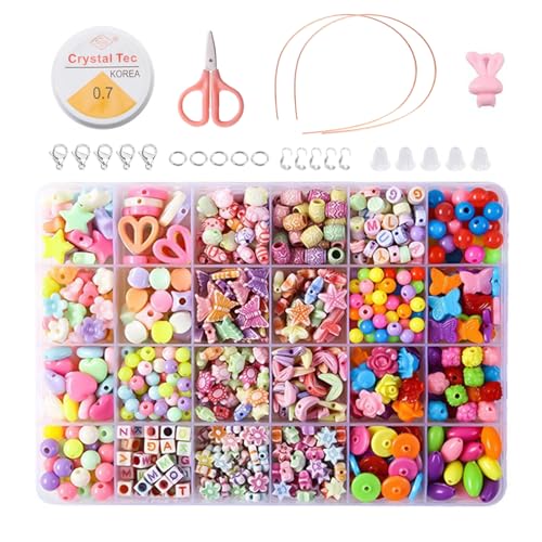 Rumsfel DIY PerlenSet, Perlenzum Auffädeln Kinder Schmuck, Armbänder Selber Machen für PerlenSet, Perlen zum Auffädeln, DIY Bastelnperlen Set, Hochwertige, Sicher zu Verwenden, 632 PCS Rumsfel DIY PerlenSet, Perlenzum Auffädeln Kinder Schmuck, Armbänder Selber Machen für PerlenSet, Perlen zum Auffädeln, DIY Bastelnperlen Set, Hochwertige, Sicher zu Verwenden, 632 PCS von Rumsfel