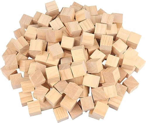 100 Stück Holz Würfel 20 MM Holzblöcke Holzwürfel Bastelwürfel Blanko Deko Holz Basteln Bastelmaterial Holz Quadrat Würfel Natur von RunFa