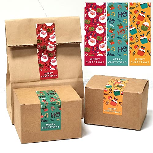 60Pcs Frohe Weihnachten Aufkleber 6 Stil Tiere Schneemann Bäume Dekorative Aufkleber Verpackung Geschenk Box Label Weihnachten Tags (Motive B) von RunFar shop