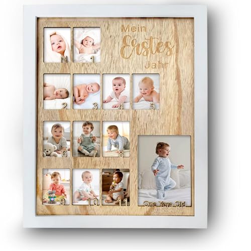RunFar shop Mein Erstes Jahr Bilderrahmen Baby My First Year Bilderrahmen12 Monate Neugeborenen Meilensteine Bilderrahmen Fotorahmen Erinnerung Geschenkidee von Geburtstag Party von RunFar shop