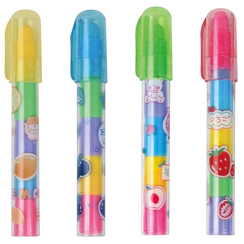 4 Stück Stift Stil Radiergummis Stiftförmige Schiebbare Radiergummis in Obst Stil Ästhetische Radiergummis 5 Farben, Stapelbar, für Künstler Schreibwaren Geburtstag Geschenke Bürobedarf 4 Stück Stift Stil Radiergummis Stiftförmige Schiebbare Radiergummis in Obst Stil Ästhetische Radiergummis 5 Farben, Stapelbar, für Künstler Schreibwaren Geburtstag Geschenke Bürobedarf von Rundago