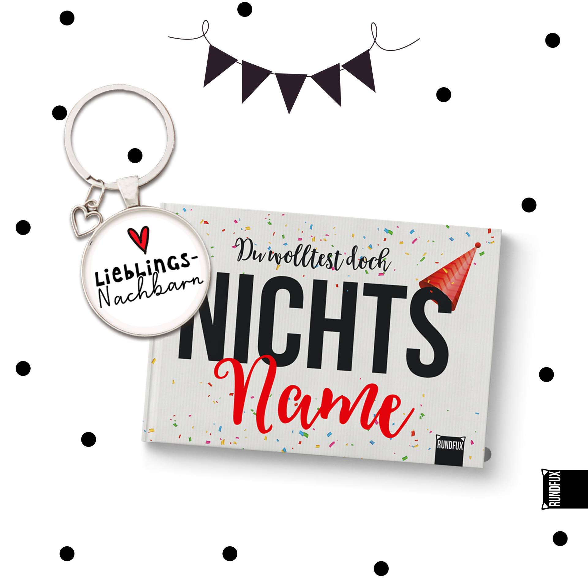 Geschenkbox Für Nachbarn Personalisiert Mit Anhänger Und Geschenkbuch Namen - Weihnachten/Geburtstag Verschenken Lieblingsnachbarn Geschenkbox Für Nachbarn Personalisiert Mit Anhänger Und Geschenkbuch Namen - Weihnachten/Geburtstag Verschenken Lieblingsnachbarn von Rundfux