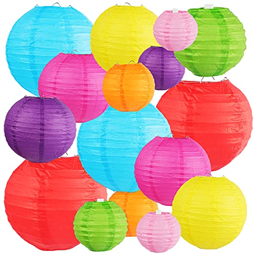 Bunte Papierlaternen, lampions Kinder Laterne, chinesische runde Laternen, Ballon, hängende Dekorationen für Geburtstag, Hochzeit, Babyparty, Heimdekoration, Decke, Partyzubehör Bunte Papierlaternen, lampions Kinder Laterne, chinesische runde Laternen, Ballon, hängende Dekorationen für Geburtstag, Hochzeit, Babyparty, Heimdekoration, Decke, Partyzubehör von Runmeihe