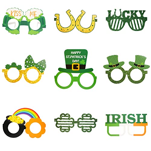 St. Patrick's Day Brillen, 24 Stück, St. Patricks Day Dekoration, Partybrille für St. Patrick's Day's Day Party Favors Supplies Dekoration von Runmeihe