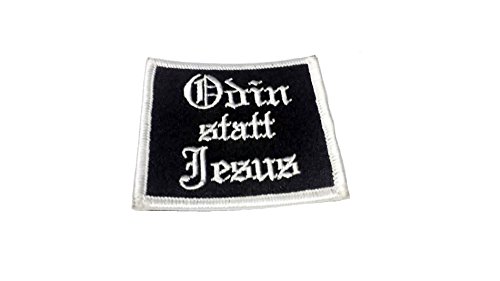 Odin statt Jesus gestickter Patch Vest Biker Motorrad Patches Aufnäher - 8x8 cm von Running Bear