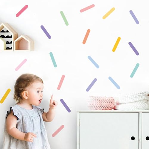 Runtoo Konfetti-Wandaufkleber, rosa Streusel, bunte Punkte, zum Abziehen und Aufkleben, Fensterdekoration, für Kinderzimmer, Mädchen, Schlafzimmer Runtoo Konfetti-Wandaufkleber, rosa Streusel, bunte Punkte, zum Abziehen und Aufkleben, Fensterdekoration, für Kinderzimmer, Mädchen, Schlafzimmer von Runtoo