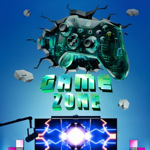 Runtoo Wandaufkleber, 3D-Gamer-Controller, Wandaufkleber, Teenager, Video-Spielzimmer, Dekoration für Jungenzimmer, Kinderzimmer, Spielzimmer von Runtoo