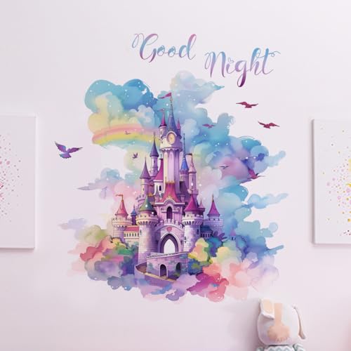 Runtoo Wandaufkleber für Mädchenzimmer, bunt, Regenbogen-Prinzessin, Wandaufkleber, Wohnzimmer, Baby, Kinderzimmer, Wanddekoration Runtoo Wandaufkleber für Mädchenzimmer, bunt, Regenbogen-Prinzessin, Wandaufkleber, Wohnzimmer, Baby, Kinderzimmer, Wanddekoration von Runtoo