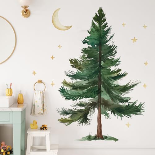 Runtoo Wandaufkleber mit Kiefernbaum-Motiv, zum Abziehen und Aufkleben, für Kinderzimmer, Schlafzimmer, Wohnzimmer, Wanddekoration Runtoo Wandaufkleber mit Kiefernbaum-Motiv, zum Abziehen und Aufkleben, für Kinderzimmer, Schlafzimmer, Wohnzimmer, Wanddekoration von Runtoo