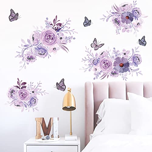 Runtoo Wandtattoo Blumen Lila Wandsticker Schmetterling Pfingstrosen Blüten Wandaufkleber Wohnzimmer Schlafzimmer Kinderzimmer Babyzimmer Wanddeko Runtoo Wandtattoo Blumen Lila Wandsticker Schmetterling Pfingstrosen Blüten Wandaufkleber Wohnzimmer Schlafzimmer Kinderzimmer Babyzimmer Wanddeko von Runtoo