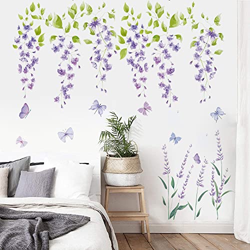 Runtoo Wandtattoo Blumen Lila Wandsticker Lavendel Blumenwiese Bordüre Wandaufkleber Wohnzimmer Kinderzimmer Schlafzimmer Runtoo Wandtattoo Blumen Lila Wandsticker Lavendel Blumenwiese Bordüre Wandaufkleber Wohnzimmer Kinderzimmer Schlafzimmer von Runtoo
